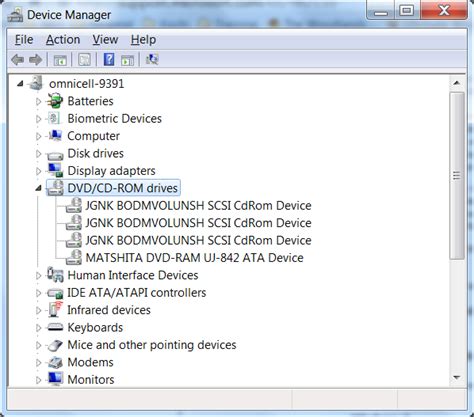 DVD/CD drive missing from Device Manager .